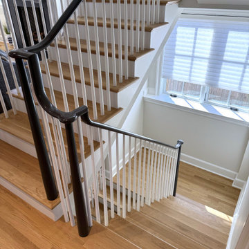 Project #142 | Transitional Staircase with Over-the-Post Balustrade