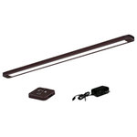 Vaxcel - Instalux 16" LED Slim Under Cabinet Strip Light Kit Bronze - This Instalux under cabinet LED will provide the perfect amount of illumination in your kitchen, laundry room, office space, or garage - anywhere you need convenience in touch-free lighting. The 3 in 1 touch-less motion control includes, on-off, dimming to 15%, and safe exit to dim over one minute before shutting off. It is available in multiple sizes and finishes and can be installed as plug-in or direct wire. Extend the length by linking additional lights (sold separately) to one power source. Starter pack includes: 1 strip light, a sensor module, 1 x plug-in power source, 1 x 12 inch linking cable, 1 direct connect joiner, mounting accessories.