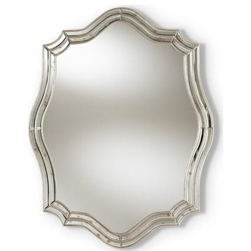 Baxton Studio Isidora Decorative Wall Mirror in Silver