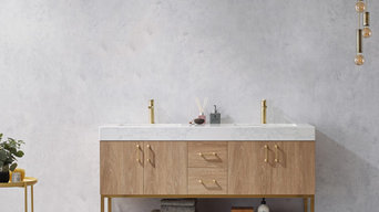 Alistair Vanity with Gold Hardware