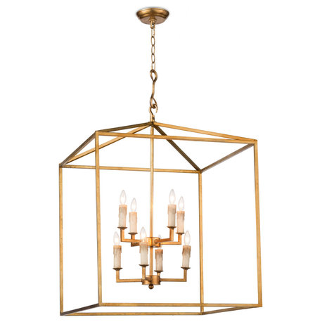 Southern Living Cape Lantern, Antique Gold Leaf