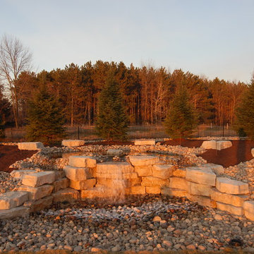 Large water feature on the bluff