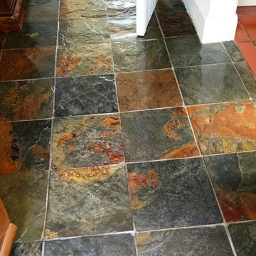 Cleaning and Sealing Rough Chinese Slate Floor Tiles in Dorchester