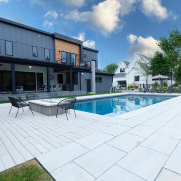 Contemporary Hillside Pool