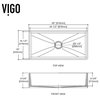 VIGO Matte Stone™ Farmhouse Flat Apron Front Kitchen Sink With Gray Grid, 36"