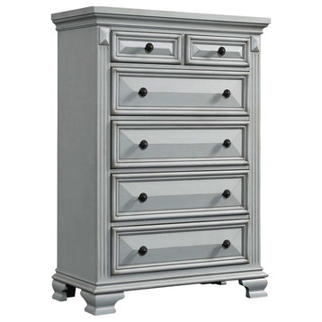 Picket House Furnishings Trent 6-Drawer Chest in Grey CY300CH