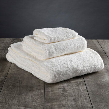 Delilah Home 100% Organic Cotton Bath Towels, White, 3-Piece Set