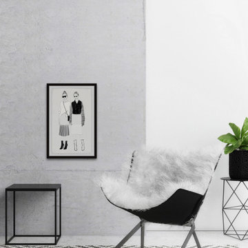 "Striped Style" Framed Painting Print