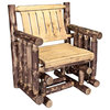 Montana Woodworks Glacier Country 19" Transitional Wood Glider in Brown