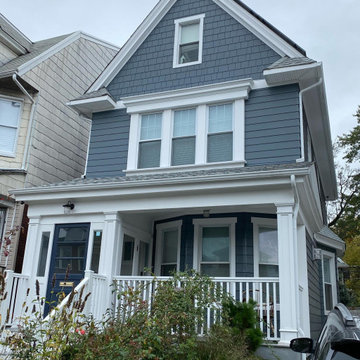 Siding Installation - James Hardie Lap and Shingles in Evening Blue