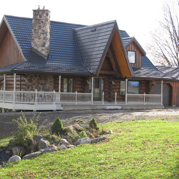 Ontario log homes with Hy-Grade's permanent steel roofing solution