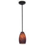 ACCESS LIGHTING - ACCESS LIGHTING 28012-1R-ORB/BRST 1-Light Pendant Oil Rubbed Bronze - ACCESS LIGHTING 28012-1R-ORB/BRST 1-Light Pendant Oil Rubbed BronzeFixture Finish: Oil Rubbed BronzeFixture Material: MetalShade Material: GlassFixture Dimension(in): 9"(H)Fixture Overhead Height(in): 11-55"Shade Dimension(in): 9"(H) x 5"(Dia)Canopy Dimension(in): 1.25"(H)Diffuser: Brown Stone (BRST)Bulb: (1)100W E-26 Incandescent(Not Included), DimmableVoltage: 120vKelvin: 2700Total Nominal Lumens: 1600LmLumens per Watt: 16Lm/wCertification and Compliance: UL (US/Canada) ListedEnvironmental Location: DryLocation: Ceiling
