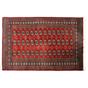 Bokhara 4'x6' 100% Wool Hand-Knotted Area Rug