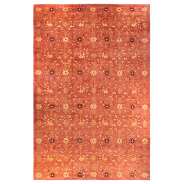 Eclectic, One-of-a-Kind Hand-Knotted Area Rug  - Orange, 12' 3" x 17' 10"