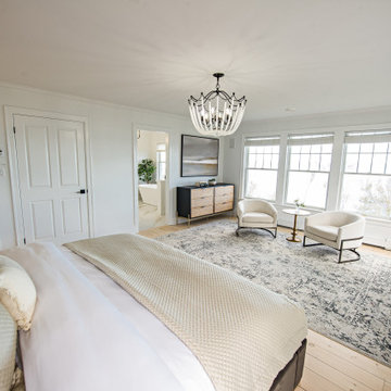 Bedrooms Remodel, White, Transitional Interior – Bay of Fundy, Nova Scotia