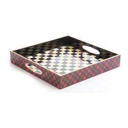 Tartan Tray- Square | MacKenzie-Childs - Serving Trays