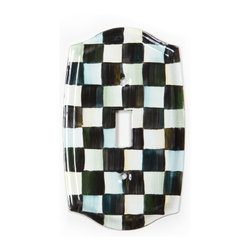 Courtly Check Switch Plate - Single Toggle | MacKenzie-Childs - Switch Plates And Outlet Covers