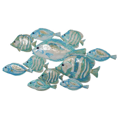 Eangee Home Design Fish Rustic Wall Decor, Giant Sea Blue