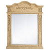 Elegant Decor Danville 36" x 28" Wood Bathroom Mirror in Antique Beige