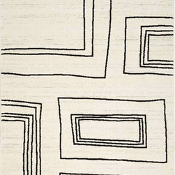 Safi Off-White Rug with Geometric Pattern - Area Rugs