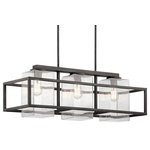 Kichler - Kichler Wright Outdoor Linear Chandelier 3-Light, Weathered Zinc - This Outdoor Linear Chandelier 3Lt from Kichler has a finish of Weathered Zinc and fits in well with any Lodge/Country/Rustic style decor.