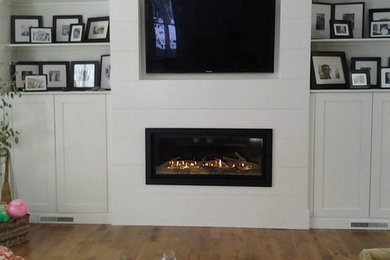 Inspiration for a contemporary living room remodel in Boston