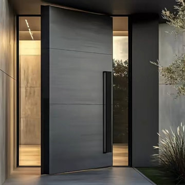 Architectural Cast Copper Luxury Entrance Door with Concealed Hinge