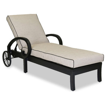 Sunset West Monterey Chaise Lounge With Cushions, Cushions: Canvas Granite