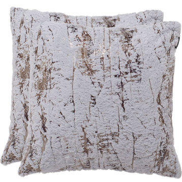 Textures & Weaves Misfit Pillow, Set of 2, Gray, 24"x24"