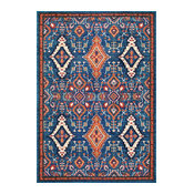 Traditional Vintage Diamond Drops Rug, 5'3"x7'7"