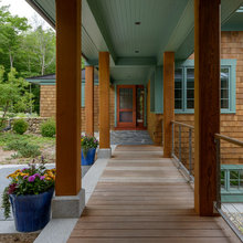 Cedar Shake With Green Windows