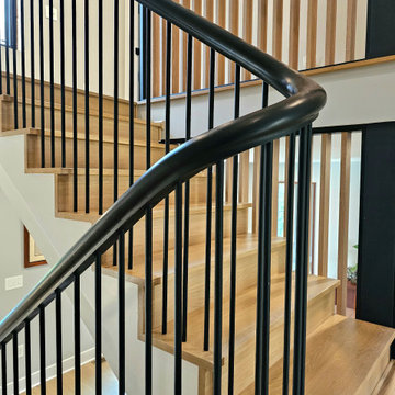 Project #115 | Staircase with Continuous Rail System Without Newels