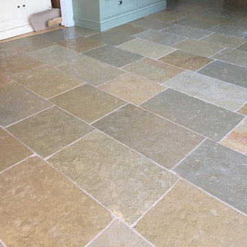 Restoring a Sandstone tiled kitchen floor in Farnham