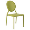 Isabella Side Chair, Set of 2, Green Leather