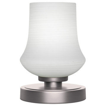 Luna 1-Light Table Lamp, Graphite/Zilo White Linen
