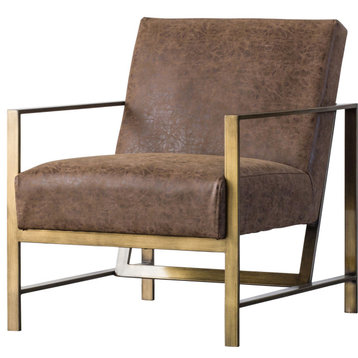 Francis Fabric Arm Chair - Nubuck Chocolate