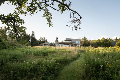 This is an example of a contemporary landscaping in Portland Maine.