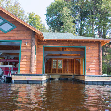 Floating Adirondack Boathouse