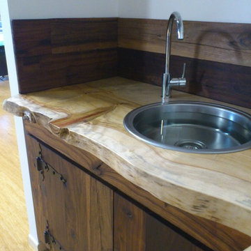 ] handcrafted salvaged timber wet bar + eco-specification [