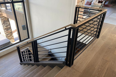 Inspiration for a contemporary staircase remodel in Salt Lake City