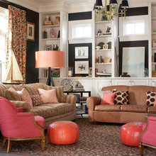 Orange Moroccan Pouf