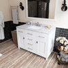 Caroline 48" Single Bathroom Vanity Cabinet Base Only in White with Top