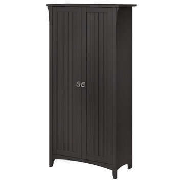 Salinas Kitchen Pantry Cabinet With Doors, Black