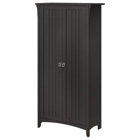 Salinas Kitchen Pantry Cabinet With Doors, Black