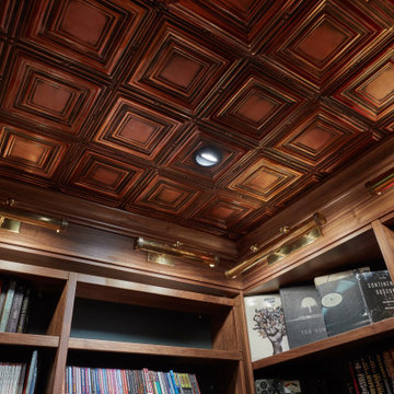 Rotating Hidden Bed - Oiled Walnut Library