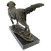 Solid Bronze Hot Cast Statue Golden Retriever Signed Barye Marble Decor Art Dec