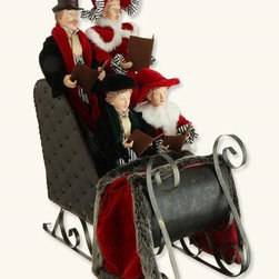 Carolers in Sleigh - Holiday Accents And Figurines