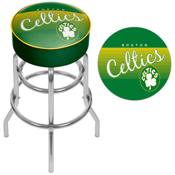 Bar Stool - Boston Celtics Hardwood Classics Stool with Foam Padded Seat