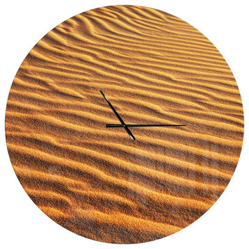 Beautiful Sand Desert Dunes Large Landscapes Metal Clock, 36x36