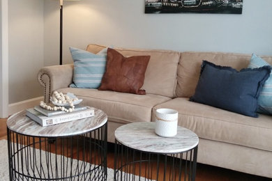 Design ideas for a scandinavian living room in Charlotte.
